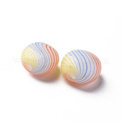 Handgemachten durchgebrannten Glaskugel-Perlen&nbsp;GLAA-T012-50B