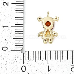 Porte micro ouvrent pendentifs zircone cubique en laiton de placage&nbsp;KK-H509-37G-02