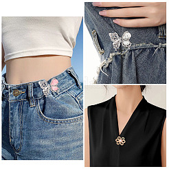 8 Stück 8 Stile Legierung Emaille verstellbare Jeansknopfstifte&nbsp;AJEW-TA0003-26