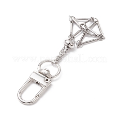 Sacchetto macramè con catena intrecciata in acciaio inossidabile&nbsp;HJEW-JM02054