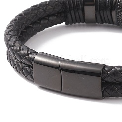 Lederarmbänder geflochtene Schnur&nbsp;BJEW-E352-36B
