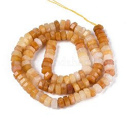 Chapelets de perles en jade topaze naturelle&nbsp;G-N357-14A-13