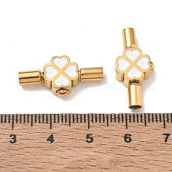 Fermoirs européens en acier inoxydable 304 émaillé avec emembouts de cordon&nbsp;SA-CBABC0F-09G