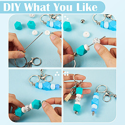 Kit fai da te per realizzare portachiavi con perline in lega e lega di alluminio&nbsp;DIY-TA0012-43P