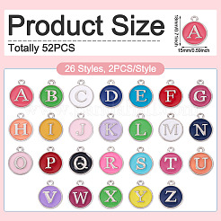 Colgantes de esmalte de aleación 52pcs&nbsp;ENAM-TA0003-14