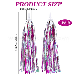 Ruban à pompons en plastique pour enfants&nbsp;AJEW-CN0006-63B