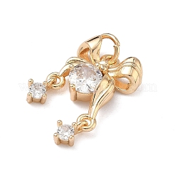 Pendentifs en laiton zircon cubique transparent&nbsp;KK-C168-02G