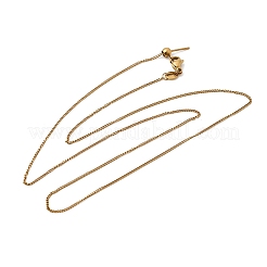 Colliers unisexes à maillons gourmette en acier inoxydable 304 de 1.5 mm&nbsp;NJEW-P356-15G