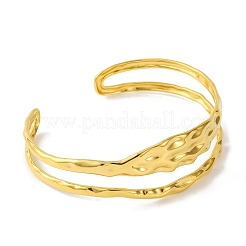 Brazaletes de acero inoxidable 304 de moda con revestimiento iónico (IP) para mujer&nbsp;BJEW-B104-14G
