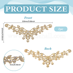 Kragendekoration aus Glas-Strass&nbsp;DIY-WH0061-010G