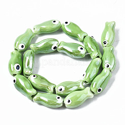 Fili di perline in ceramica di porcellana fatti a mano&nbsp;X1-PORC-T006-03E