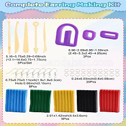 Kits de fabrication de boucles d'oreilles pendantes en argile polymère&nbsp;DIY-YWC0005-05A