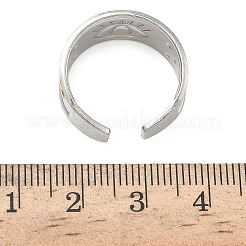 Anelli aperti con polsino in acciaio inossidabile 304&nbsp;RJEW-Z121-02GP-05