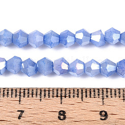 Colliers de perles de verre teintées à effet ombré&nbsp;LS-GLAA-T025-4mm-09I