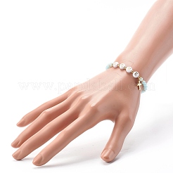 Perlas de vidrio estiran las pulseras&nbsp;BJEW-JB06577-03