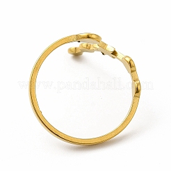 Anillo abierto Morning Star de acero inoxidable 304 con revestimiento iónico (IP) para mujer&nbsp;RJEW-B027-12G