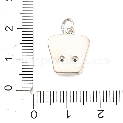 Colgante micropavé cubic zirconia de latón&nbsp;KK-H527-27P