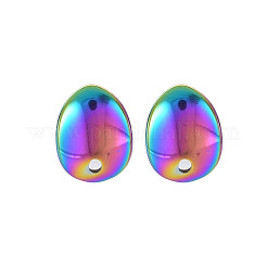 Regenbogenfarbene Ohrstecker aus 304 Edelstahl&nbsp;STAS-N098-020