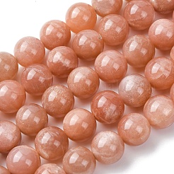 Natürliche sunstone Perlen Stränge&nbsp;G-H343-D12-12mm