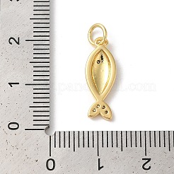 Ciondoli in ottone con zirconi chiari con placcatura a cremagliera&nbsp;LS-KK-Z056-33G-04