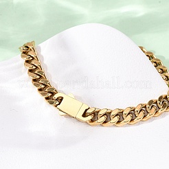 Bracelets à chaîne gourmette en acier inoxydable 304 pour unisexe&nbsp;BJEW-K283-01A-G