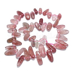 Fili di perle sintetiche di quarzo fragola&nbsp;G-G106-J06-01