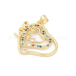 Ottone micro spianare pendenti zirconi&nbsp;KK-D317-086G