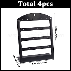 4-stufiger L-förmiger Präsentationsständer für Ohrringe aus Acryl&nbsp;ODIS-WH0099-65C