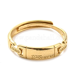 Bague réglable en acier inoxydable 304 pour femme&nbsp;RJEW-C016-23G