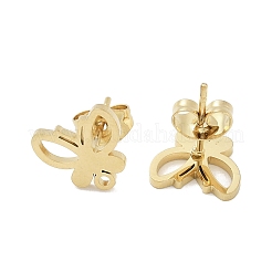 Accesorios para pendientes de botón de acero inoxidable 304 con revestimiento iónico (IP) de mariposa hueca&nbsp;STAS-I206-124G