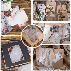 4 ensemble de 4 blocs de papier de scrapbooking translucides à motifs floraux&nbsp;SCRA-GF0001-08