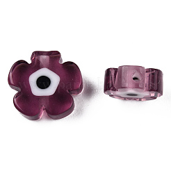 Hechos a mano de mal de ojo lampwork perlas hebras&nbsp;LAMP-N029-018-01