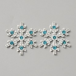 Cabochons en alliage avec strass&nbsp;ALRI-WH0008-25