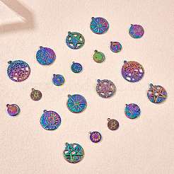 Placage de rack 20 pièces 10 pendentifs en acier inoxydable 304 de style&nbsp;STAS-SZ0002-60