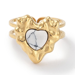 Placcatura ionica (ip) anello in acciaio inossidabile 304&nbsp;RJEW-B059-04G-04