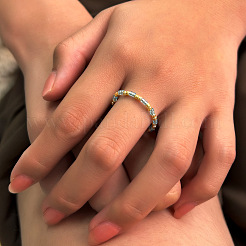 Bagues en perles de verre pour femmes&nbsp;WO0260-12