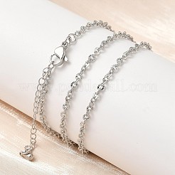 Colliers à chaîne torsadée texturée en laiton de 2.5 mm&nbsp;NJEW-Z097-01P