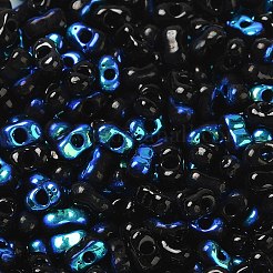 Perles de rocaille en verre électrolytique bicolore&nbsp;SEED-F005-09A-04