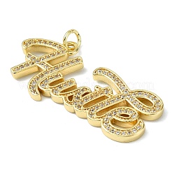Pendentifs en laiton zircon cubique transparent&nbsp;KK-H270-07H-02