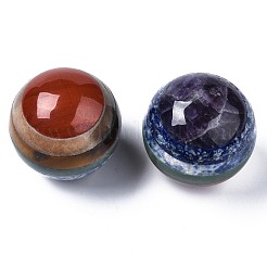 Assemblées jaspe rouge naturel & jade topaze & oeil de tigre & aventurine verte & jaspe tache bleu & lapis lazuli & perles d'améthyste&nbsp;G-S375-003