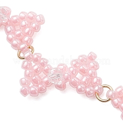 3 bracelet à maillons en perles de rocaille en verre de 3 couleurs pour femmes&nbsp;BJEW-MZ00220