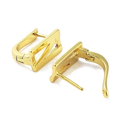 Aretes con letras de latón para mujer&nbsp;EJEW-A038-01N-G