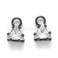 Breloques en laiton zircon cubique clair&nbsp;ZIRC-G170-14