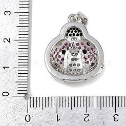 Pendentifs avec zircon cubiques à micro-pavés en laiton&nbsp;KK-A260-07A-P