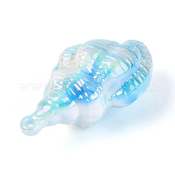Grandi pendenti a forma di conchiglia in acrilico opaco con placcatura UV&nbsp;SACR-T018-35F