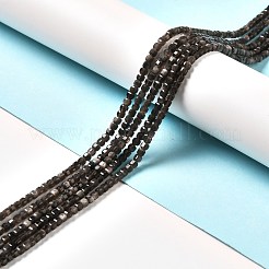 Natürliche silberglänzende Obsidian-Perlenstränge&nbsp;G-D467-A01