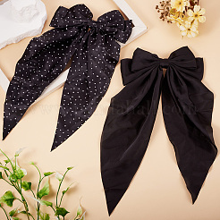 2 Stück Haarspangen mit Schleife aus Polyester/Stoff in 2 Stilen für Frauen und Mädchen&nbsp;DIY-TA0011-57