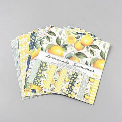 24 Stück Scrapbook-Papierblöcke mit Zitronenfrüchten in 12 Stilen.&nbsp;DIY-WH20013-42