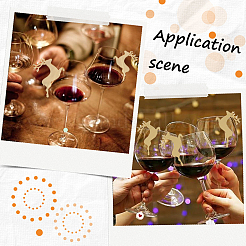 Breloques pour verres à vin en plastique en forme de cerf&nbsp;AJEW-SC0001-63B
