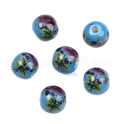 Perles de porcelaine à la main imprimés&nbsp;PORC-R134-01